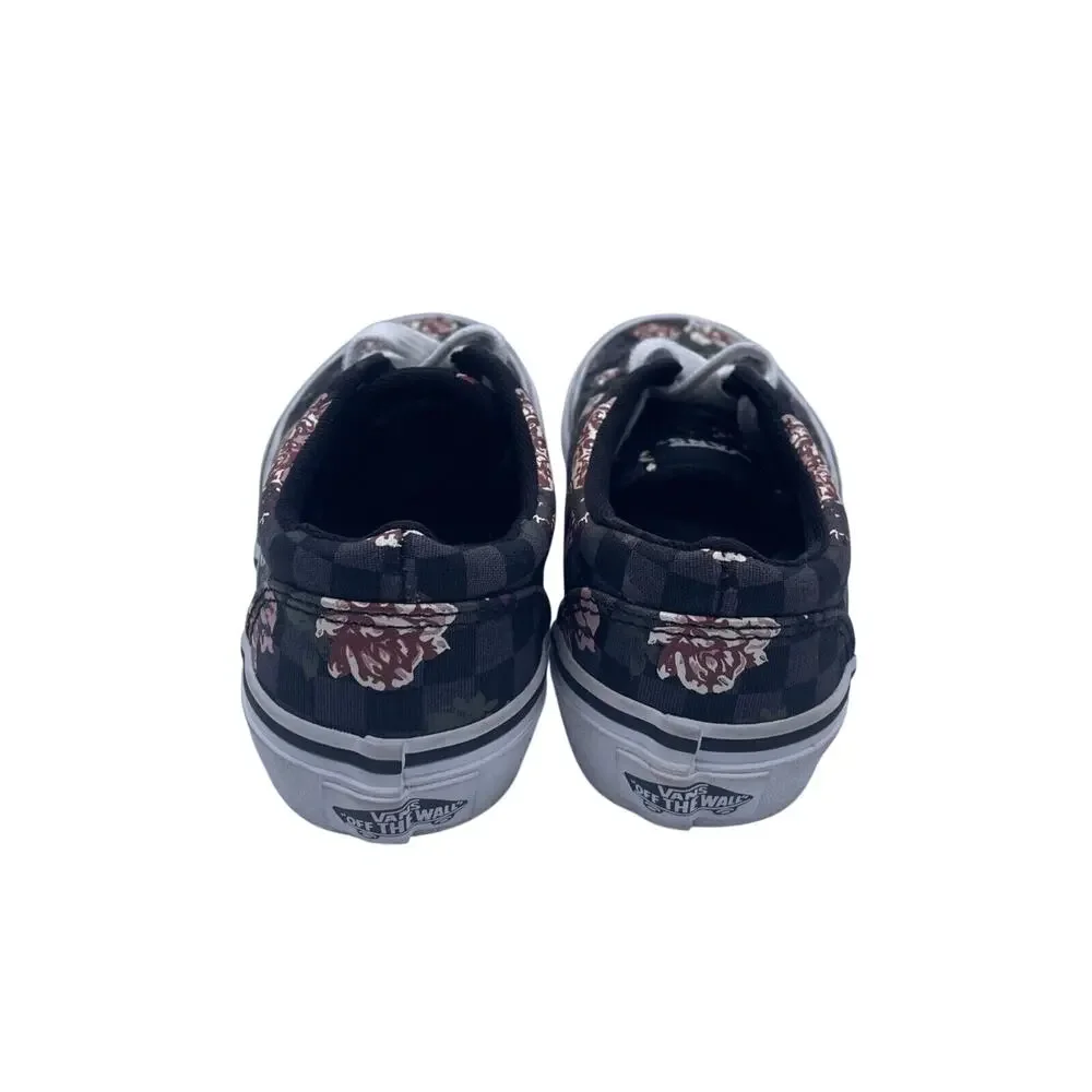 Vans Classic Old Skool Canvas Floral Shoes Sneakers Lace Up Missy Girls Size 12